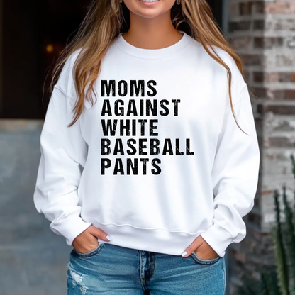 Moms Against White Baseball Pants - T-shirt/Sweatshirt