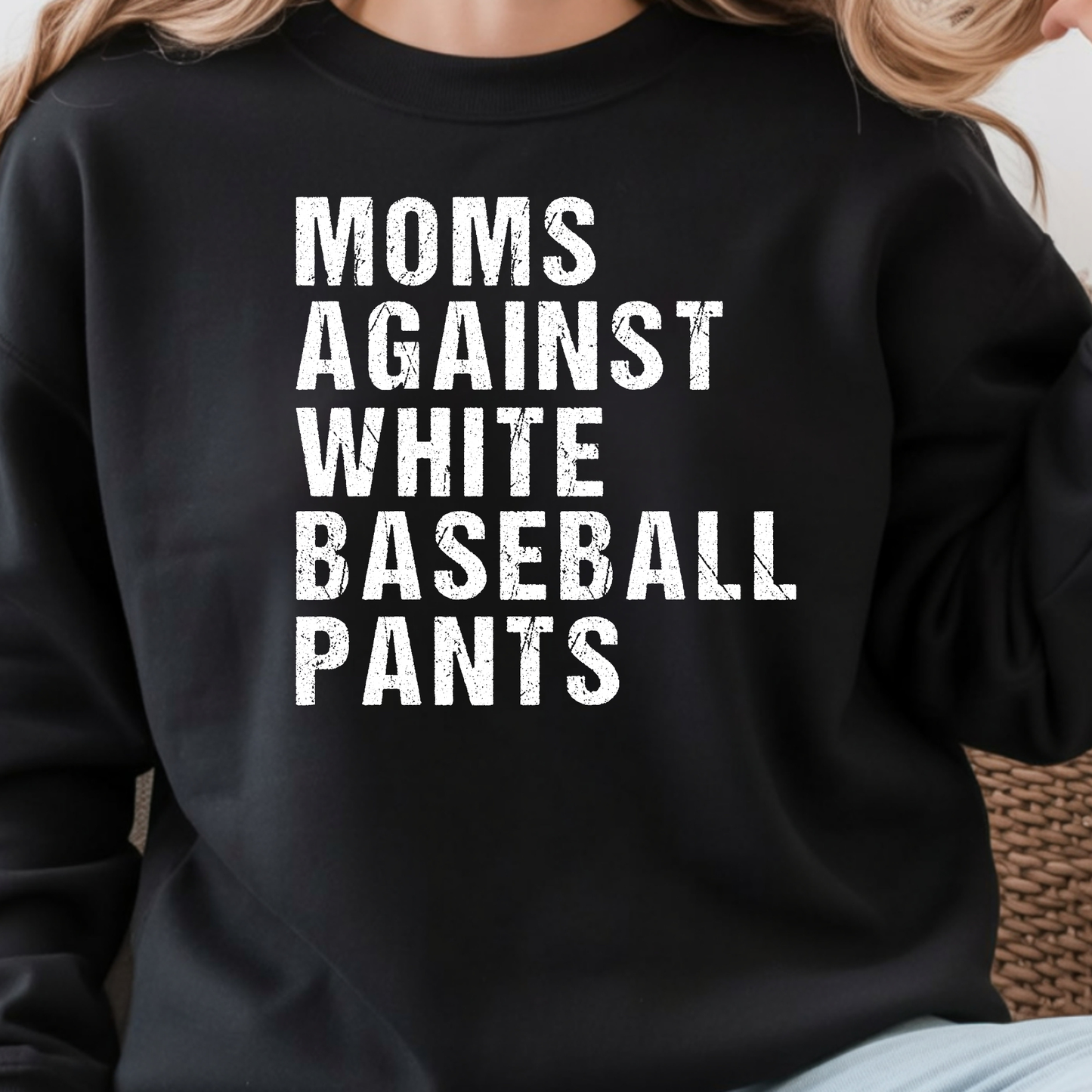 Moms Against White Baseball Pants - T-shirt/Sweatshirt